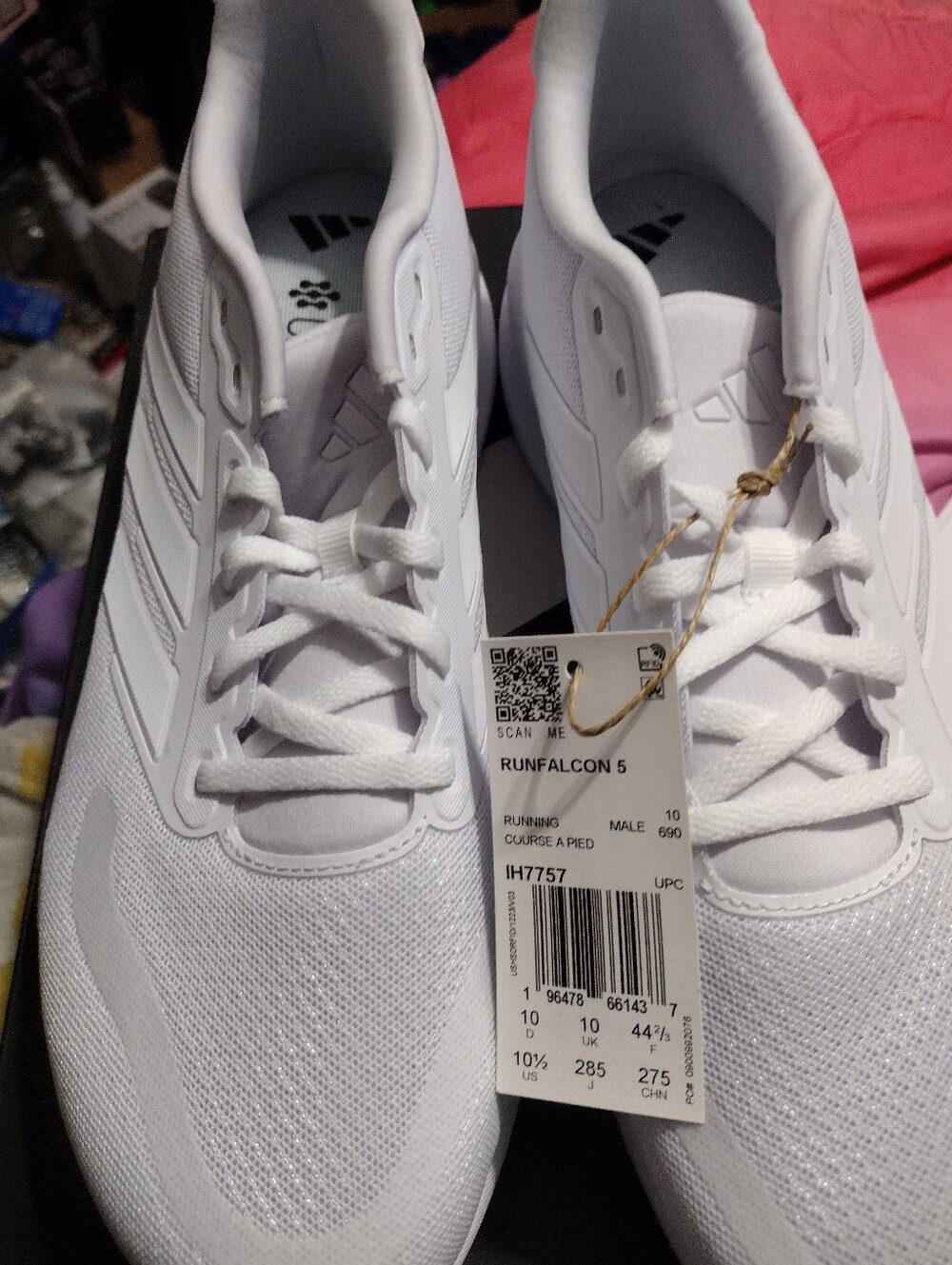 Men's Running Shoes Adidas Runfalcon 5 Sz 10.5 - White New